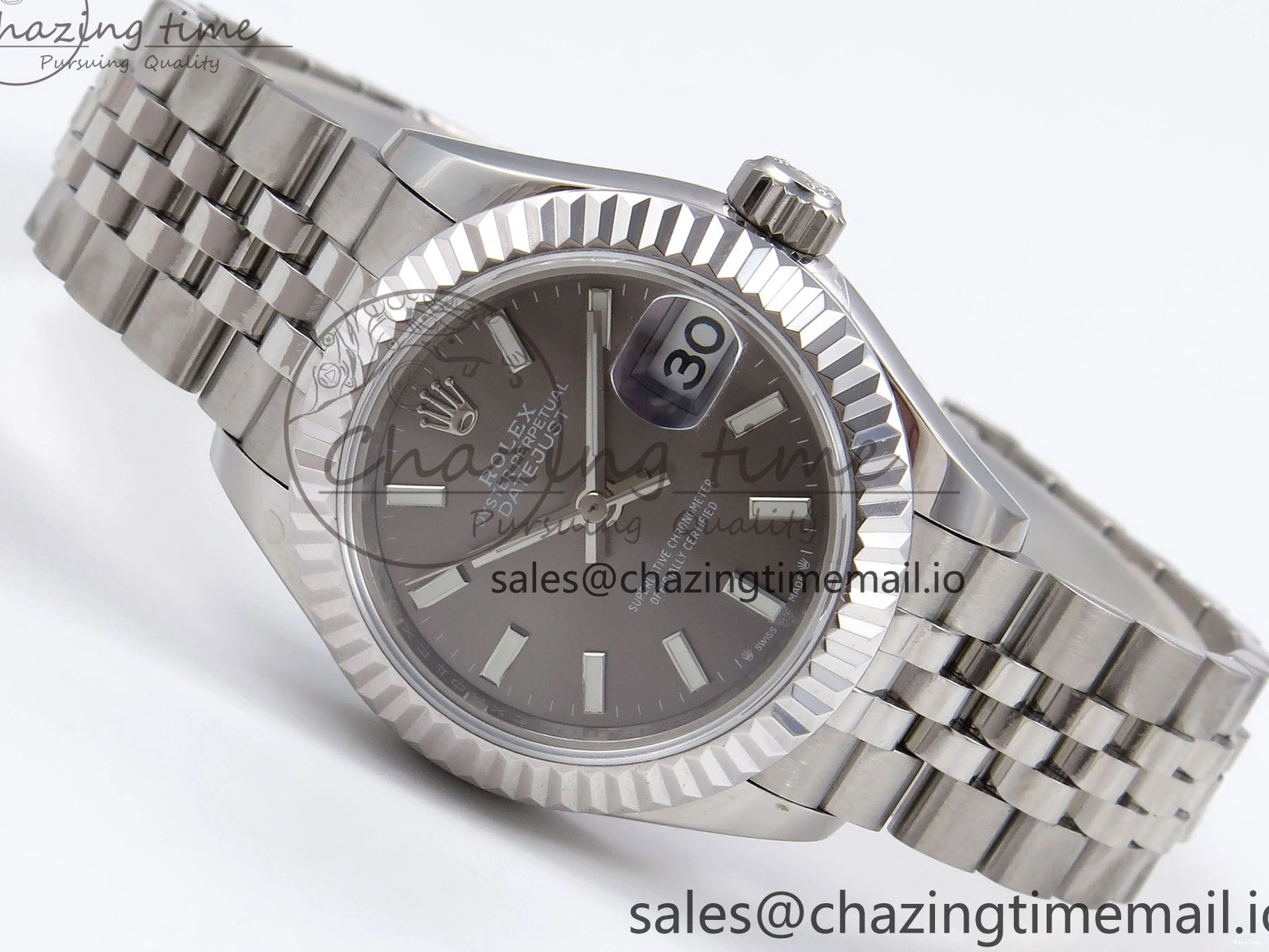 MiroTime 0425 Fashionable DateJust 28MM 279174 SS GMF 1:1 Best Edition 904L Steel Gray Stick Dial on Jubilee Bracelet A 1138